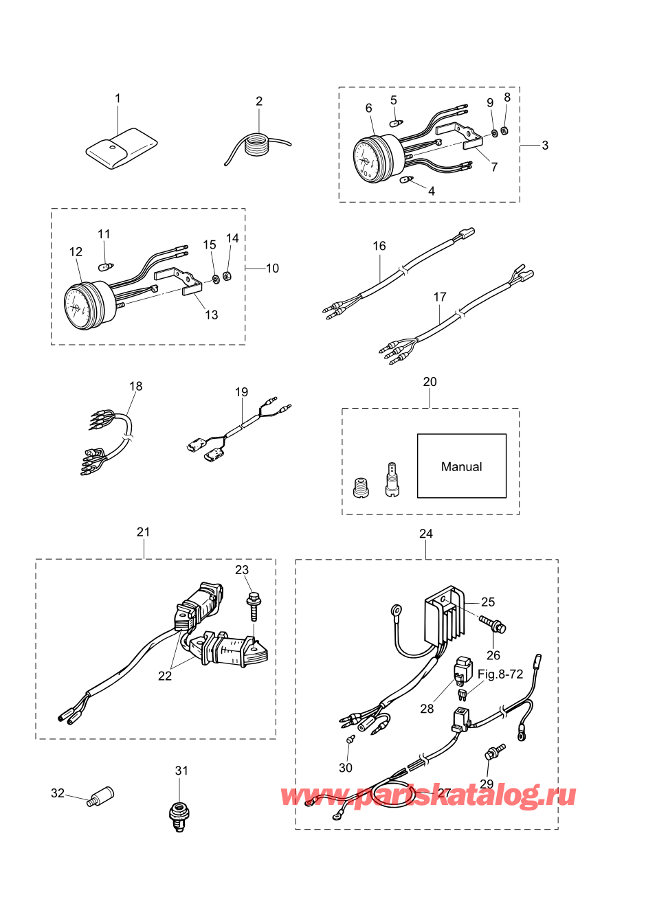 Tohatsu MFS8B (002-21051-0AG) / Fig.24 Дополнительные опции (Аксессуары) 