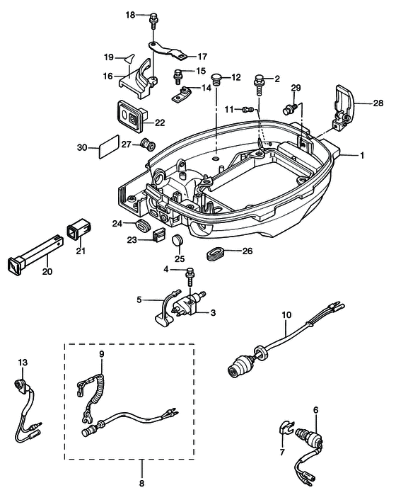 tohatsu   MFS9.8A3 00221051-7 / Низ капота 