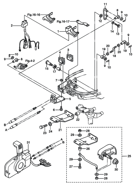 tohatsu   MFS9.8A3 00221051-7 / Дистанционное управление 