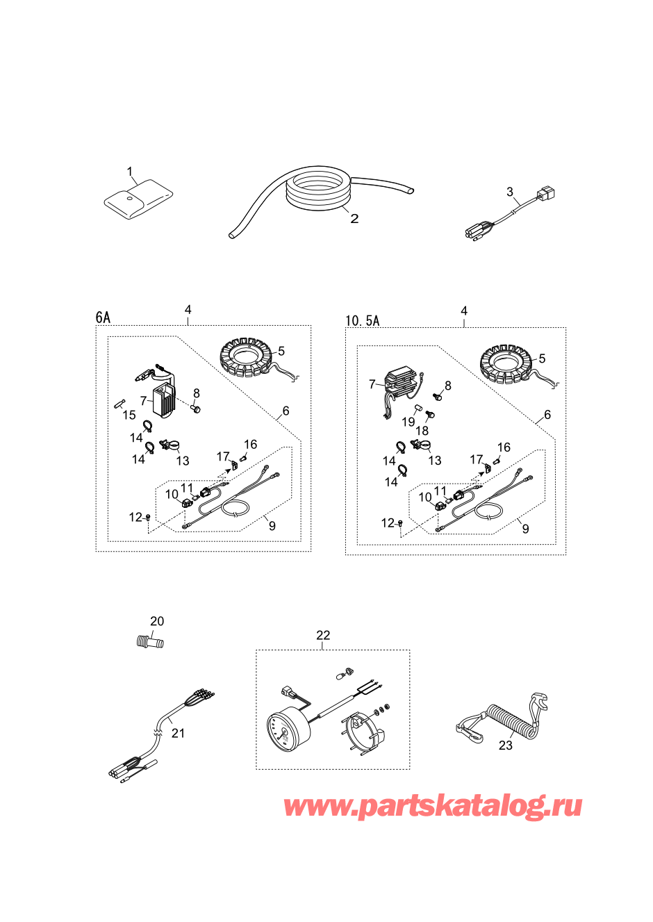 Tohatsu MFS9.9CY EU (002-21061-0BD) / Fig.20 Дополнительные опции и аксессуары 